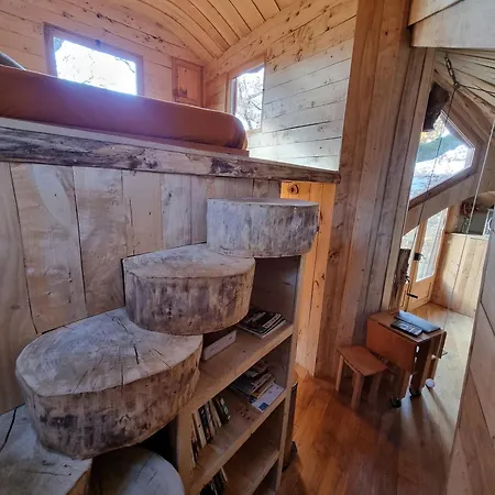 Perchée Les De Fallot - Sauna Bain-froid Piscine Naturelle Chalet L'isle-Bouzon
