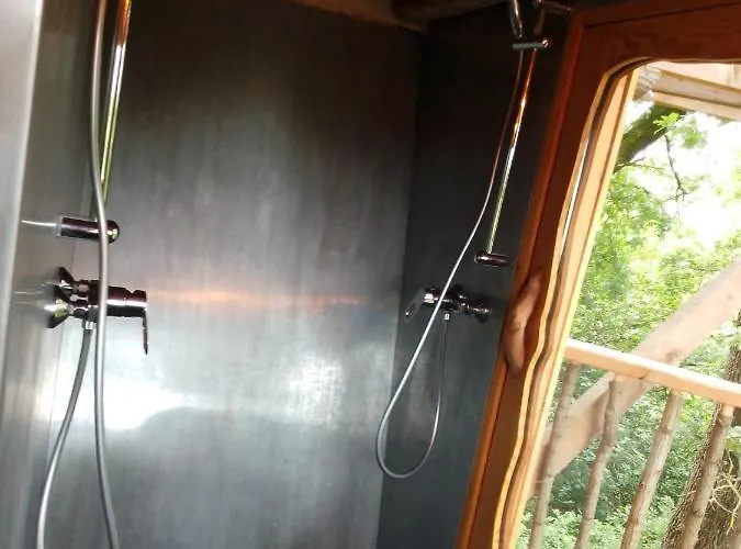 Perchee Les De Fallot - Sauna Bain-froid Piscine Naturelle 木屋